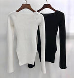 cashmere sqaure collar top - For you and all