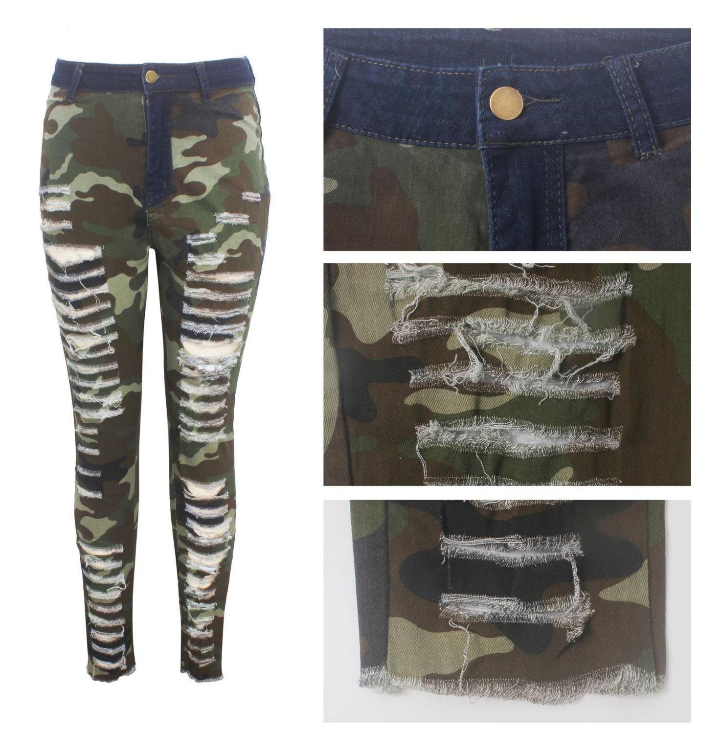 Zerrissene Camouflage-Jeans - Für dich und alle