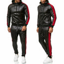 Leather Hooded Tracksuit