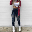ripped strapped jeans - For you and all