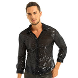 Casual Slim Fit Shiny Dress Shirt