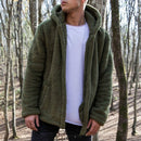 Fluffy Plush Faux Lamb Wool Sweater