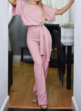 Long Tied  Belt Romper