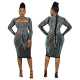 Long Sleeve Round Neck Zipper Dress