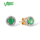 Genuine 14K Sapphire Ruby Stud Earrings