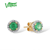 Genuine 14K Sapphire Ruby Stud Earrings