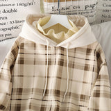Plaid Hooded Sweater Hoodie