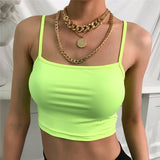 Slim Strap Cropped Tank Top