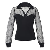 Transparent Polka Dot Top
