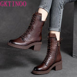 Lace Up Zipper Boots