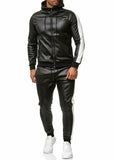 Leather Hooded Tracksuit