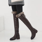 Warm Plush Knee High Boots