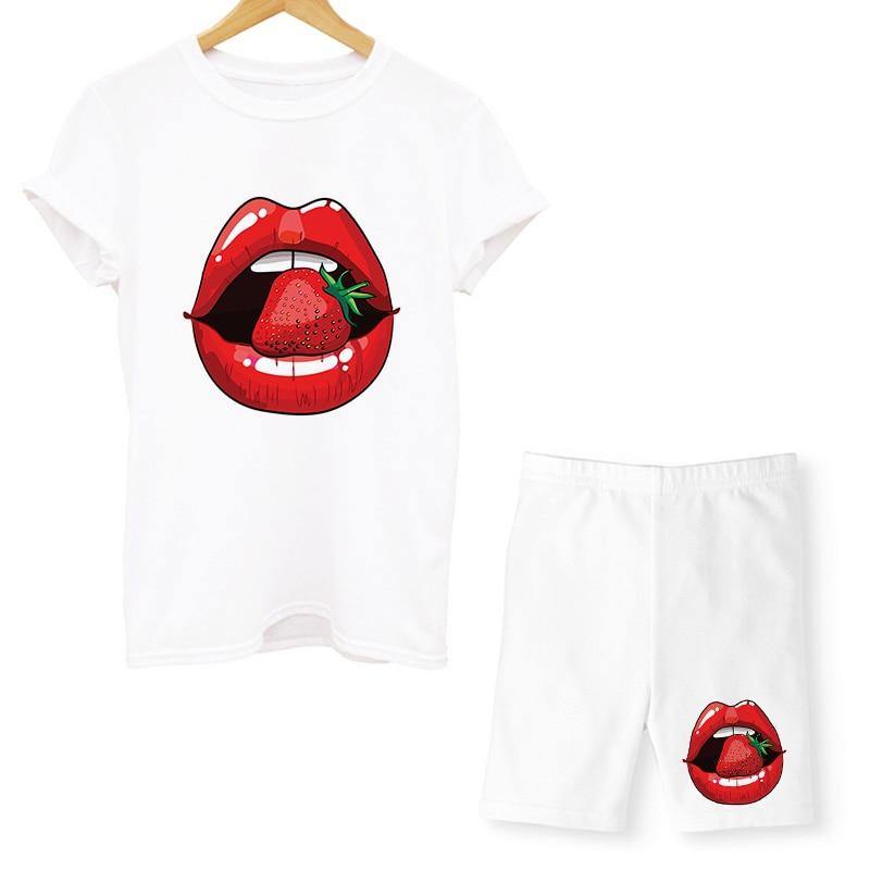 Lips T-Shirt Shorts Set - Für dich und alle