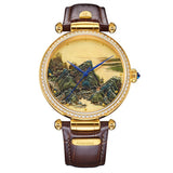 Sapphire Mirror Painting Couples Watch