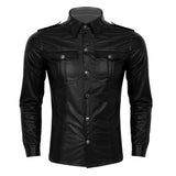 Leather Style Dress Shirt