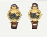 Sapphire Mirror Painting Couples Watch