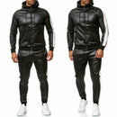 Leather Hooded Tracksuit
