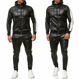 Leather Hooded Tracksuit