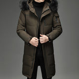Long White Duck Hooded Jacket