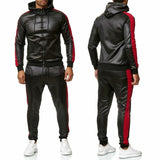 Leather Hooded Tracksuit