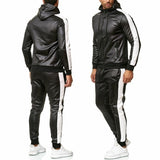 Leather Hooded Tracksuit