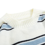 Striped Style Round Neck Sweater
