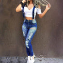 ripped strapped jeans - For you and all