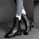 Lace Up Zipper Boots