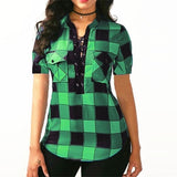 Tied Up Front Short Sleeve Top