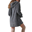 Plush Warm Fluffy Flannel Sweater Hoodie