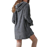 Plush Warm Fluffy Flannel Sweater Hoodie