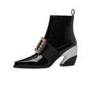 Leather gold buckle boots - For you and all