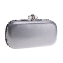 Luxury Blue Crystal Chain Clutch