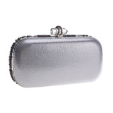 Luxury Blue Crystal Chain Clutch