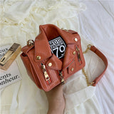 European Leather Jacket Handbag