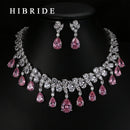 Quality Tear Drop Cubic Zirconia Necklaces