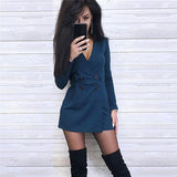 Long Sleeve Double-breasted Romper Shorts
