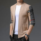 Classic Plaid Knitted Cardigan Sweater