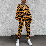 Leopard Casual Sweat Suit