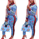 Flowers striped sweat suit - For you and all