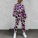 Leopard Casual Sweat Suit