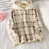 Plaid Hooded Sweater Hoodie