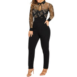 Long Sleeve Mesh Romper