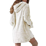 Plush Warm Fluffy Flannel Sweater Hoodie