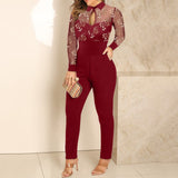 Long Sleeve Mesh Romper