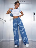 Heart Wide Leg Jeans