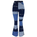 color block high waist flare Jeans - For you and all