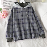 Plaid Hooded Sweater Hoodie