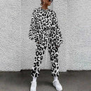 Leopard Casual Sweat Suit