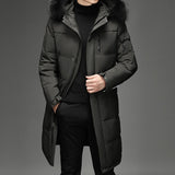 Long White Duck Hooded Jacket